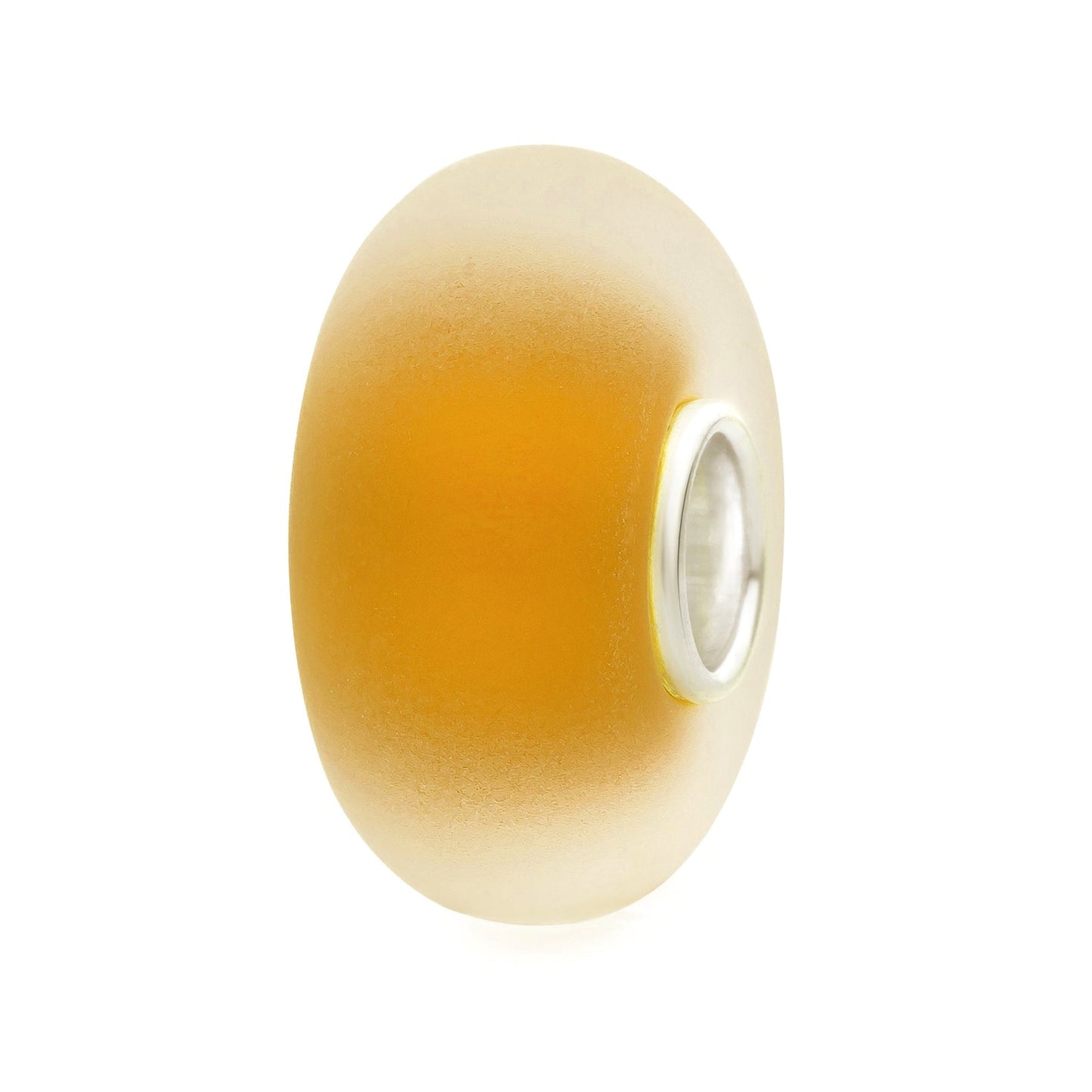 Elfbeads Honey Orange Frost (G220806) orange and silver glass Charm - The Alternative Bead official German Retailer. Buy 4 get 5 - free DHL Shipping for all orders above 150€