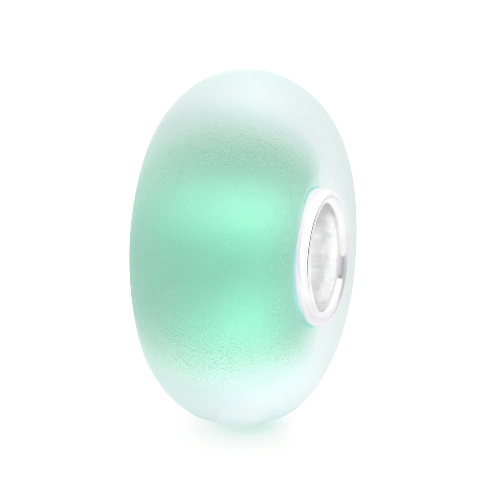 Elfbeads Teal Green Frost (G220809) green and silver glass Charm - The Alternative Bead official German Retailer. Buy 4 get 5 - free DHL Shipping for all orders above 150€