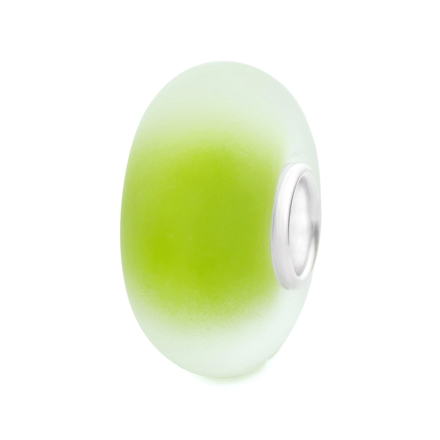 Elfbeads Yellow-Green Frost green; silver glass Bead by The Alternative Bead. Your official Elfbeads Retailer from Germany