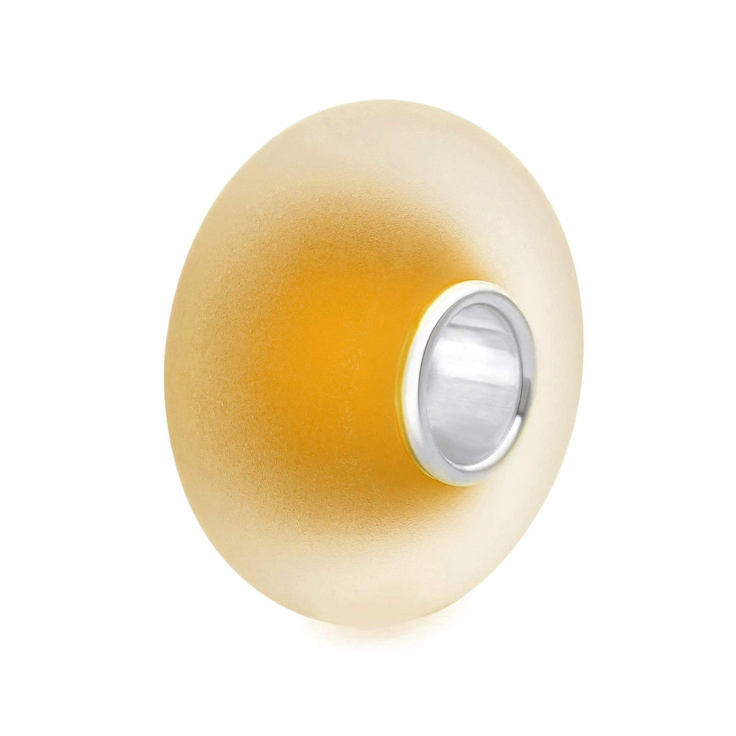 Elfbeads Honey Orange Frost (G220806) orange and silver glass Charm - The Alternative Bead official German Retailer. Buy 4 get 5 - free DHL Shipping for all orders above 150€