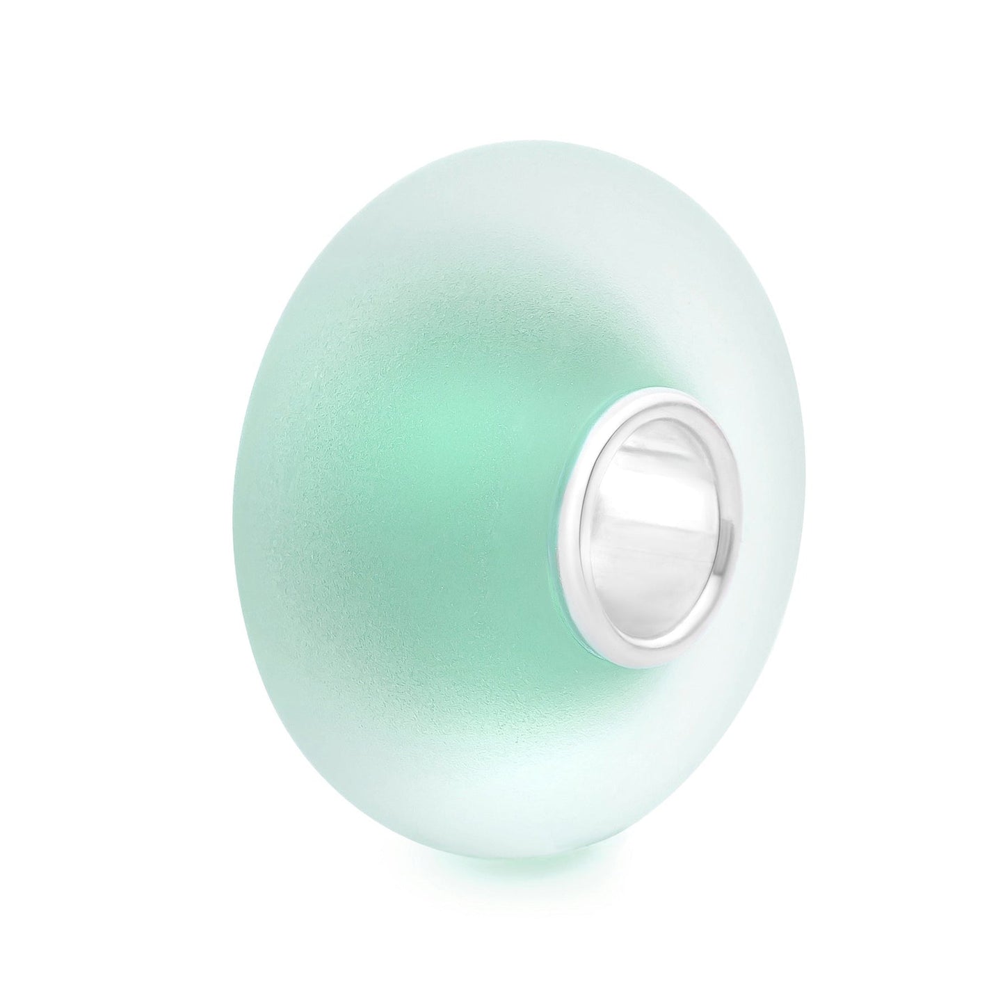 Elfbeads Teal Green Frost (G220809) green and silver glass Charm - The Alternative Bead official German Retailer. Buy 4 get 5 - free DHL Shipping for all orders above 150€
