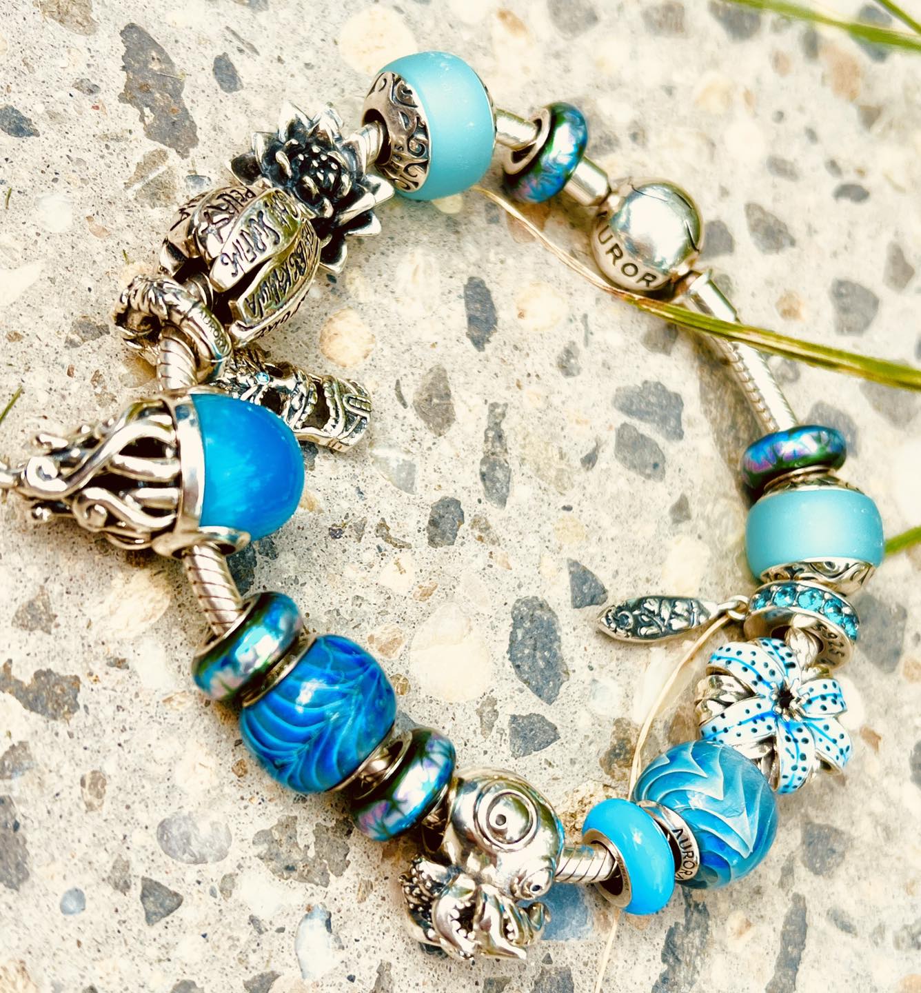 Aurora Charm Aurora Lights Special Edition Stopper silver; green; blue; multicolor sterling-silver; glass Stopper by The Alternative Bead. Your official Aurora Charm Retailer from Germany