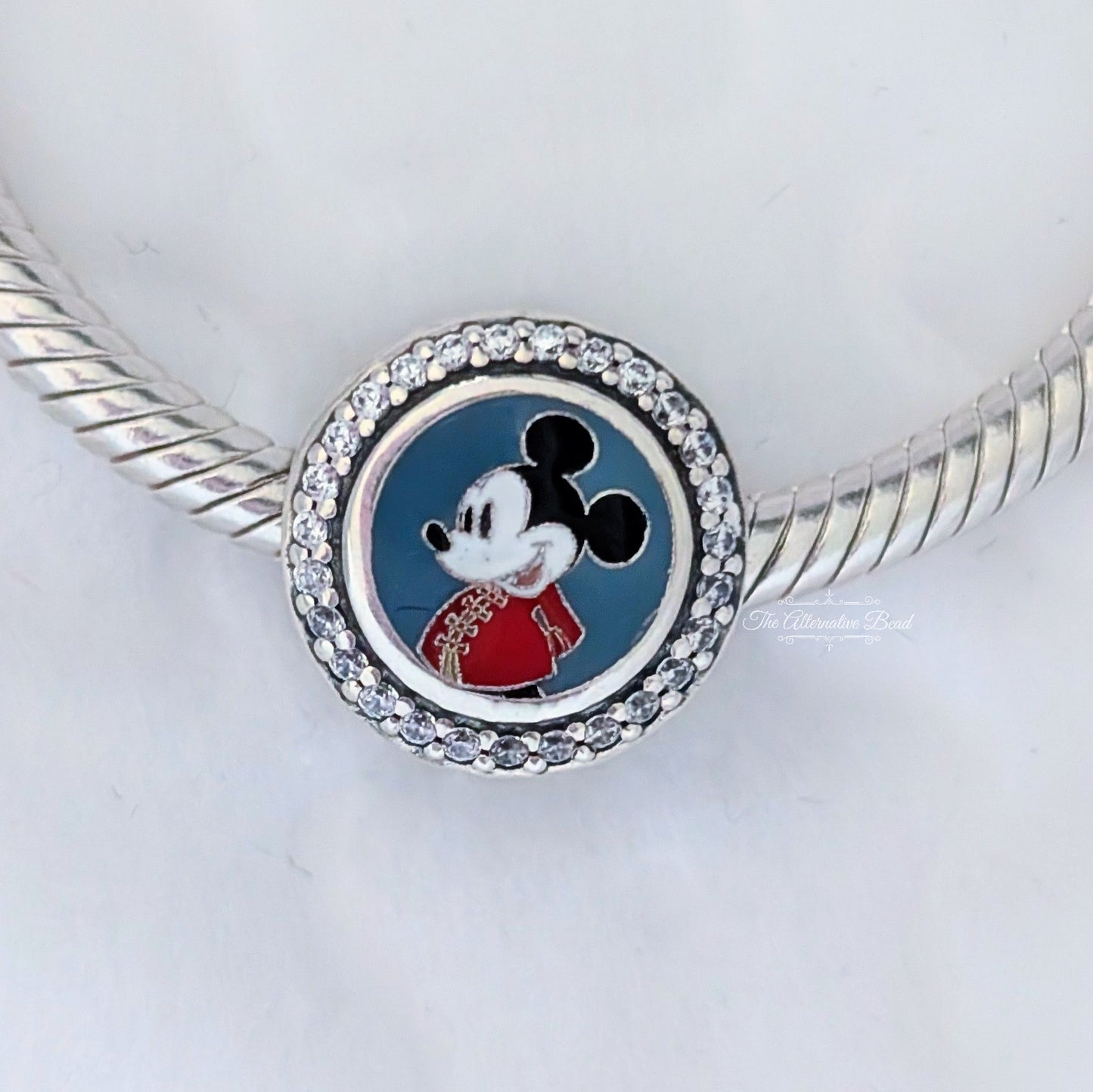 Disney x Pandora Mickey Mouse China (EPCOT World Showcase) silver; red; white; blue sterling-silver; enamel Bead by The Alternative Bead. Your official Disney x Pandora Retailer from Germany