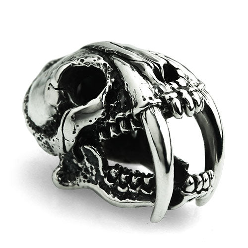 OHM Beads Sabertooth Skull (AAA136) sterling-silver Bead The Alternative Bead