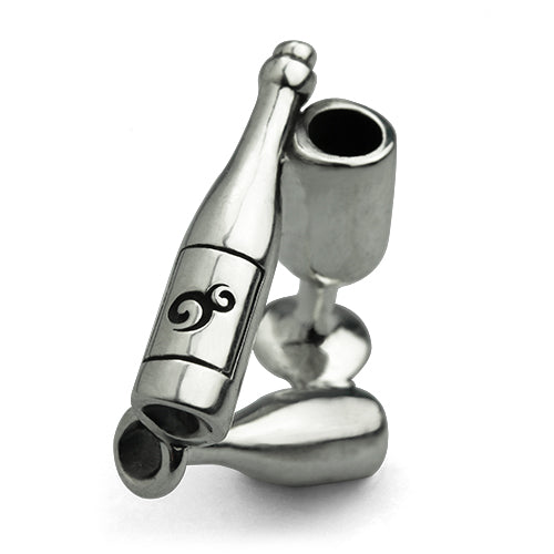 OHM Beads Red Or White (AAF017) sterling-silver Bead The Alternative Bead