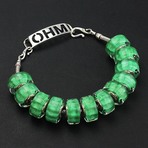 OHM Beads Leaf Green (AMG145) sterling-silver Bead The Alternative Bead