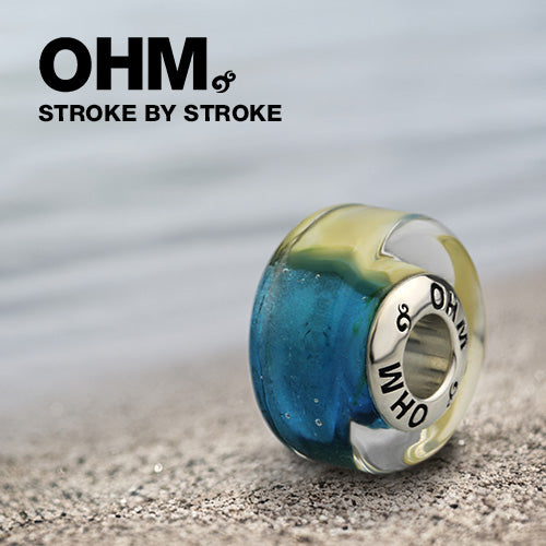 OHM Beads Stroke By Stroke (AMG170)  sterling-silver Bead The Alternative Bead