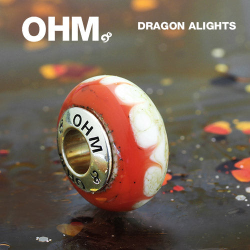 OHM Beads GOTM NO. 29 Dragon Alights sterling-silver Bead The Alternative Bead