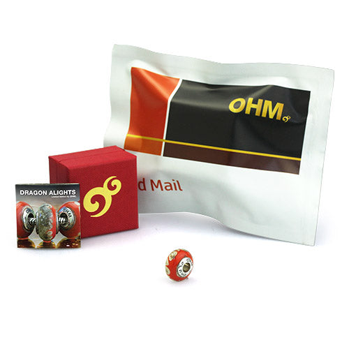 OHM Beads GOTM NO. 29 Dragon Alights sterling-silver Bead The Alternative Bead