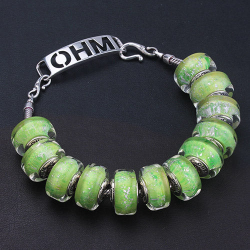 OHM Beads Glowing Moss (AMG273) sterling-silver Bead The Alternative Bead