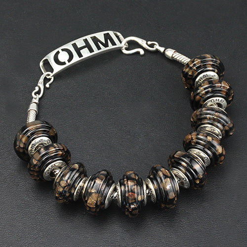 OHM Beads Heimdall black; gold glass Bead by The Alternative Bead. Your official OHM Beads Retailer from Germany