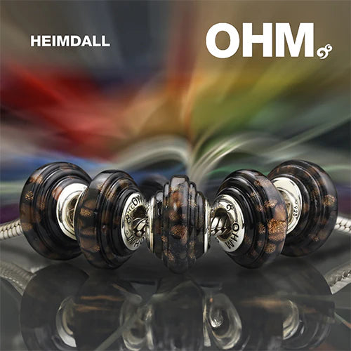 OHM Beads Heimdall black; gold glass Bead by The Alternative Bead. Your official OHM Beads Retailer from Germany