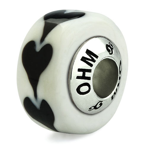 OHM Beads Black Heart (AMG903) sterling-silver Bead The Alternative Bead