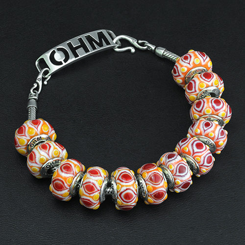 OHM Beads GOTM NO. 36 Afternoon Fire (AMG912) sterling-silver Bead The Alternative Bead