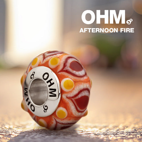 OHM Beads GOTM NO. 36 Afternoon Fire (AMG912) sterling-silver Bead The Alternative Bead