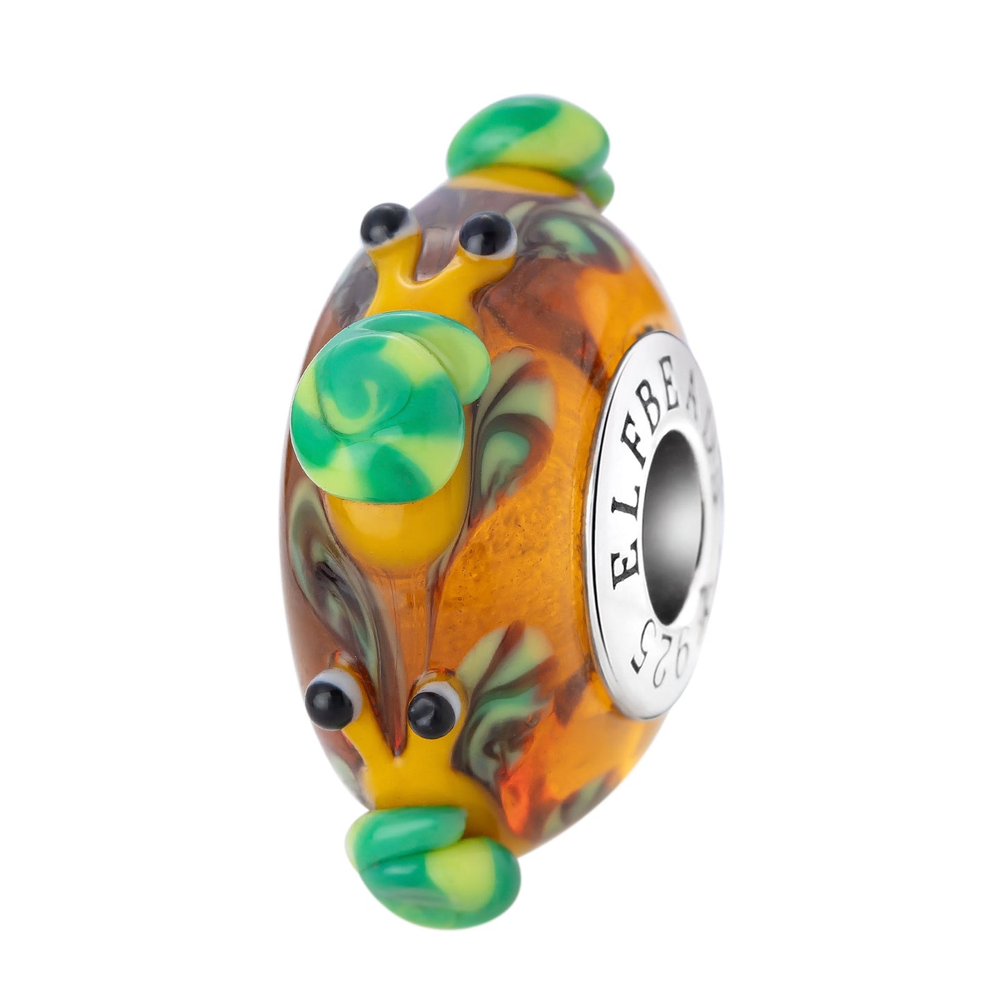 Elfbeads Amber Snails glass Bead by The Alternative Bead. Your official Elfbeads Retailer from Germany