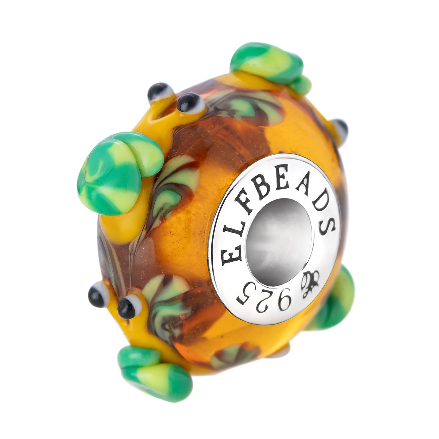 Elfbeads Amber Snails glass Bead by The Alternative Bead. Your official Elfbeads Retailer from Germany