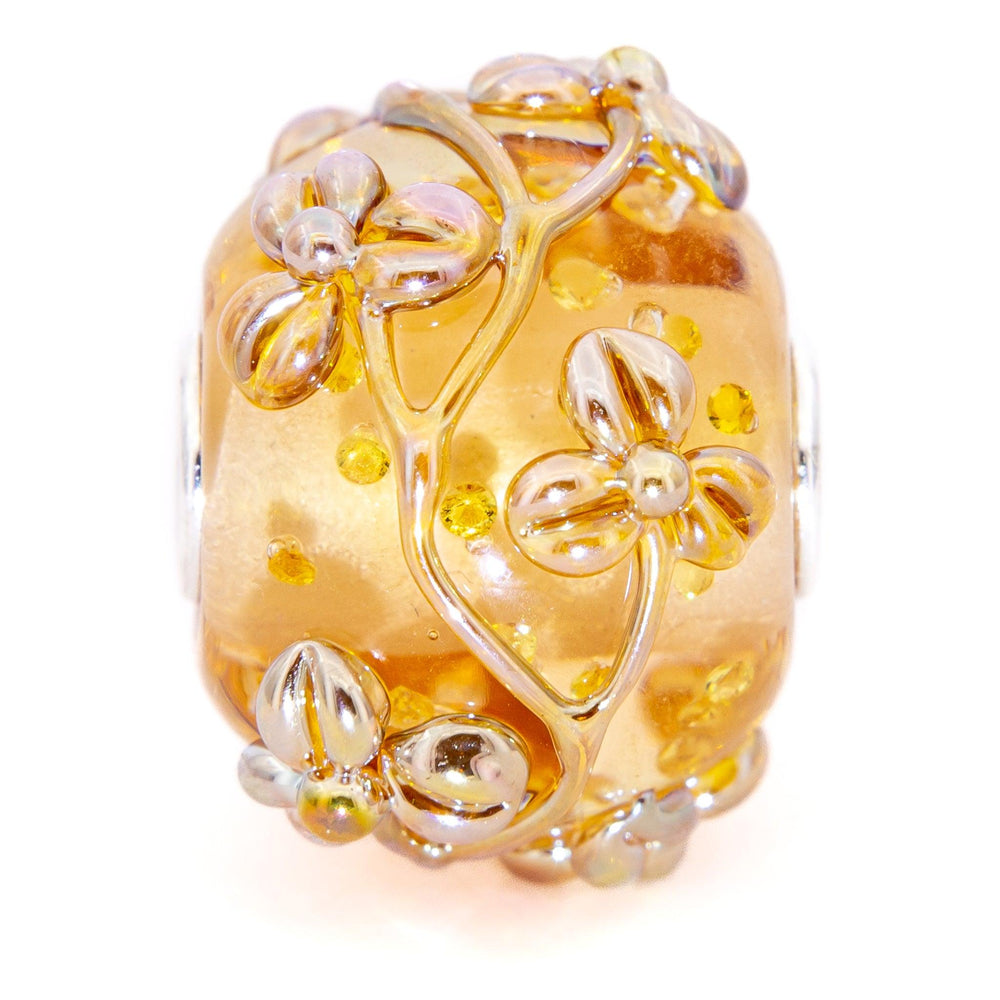 Elfbeads Amber World Flowertwig (G211105) glass Charm - The Alternative Bead official German Retailer. Buy 4 get 5 - free DHL Shipping for all orders above 150€