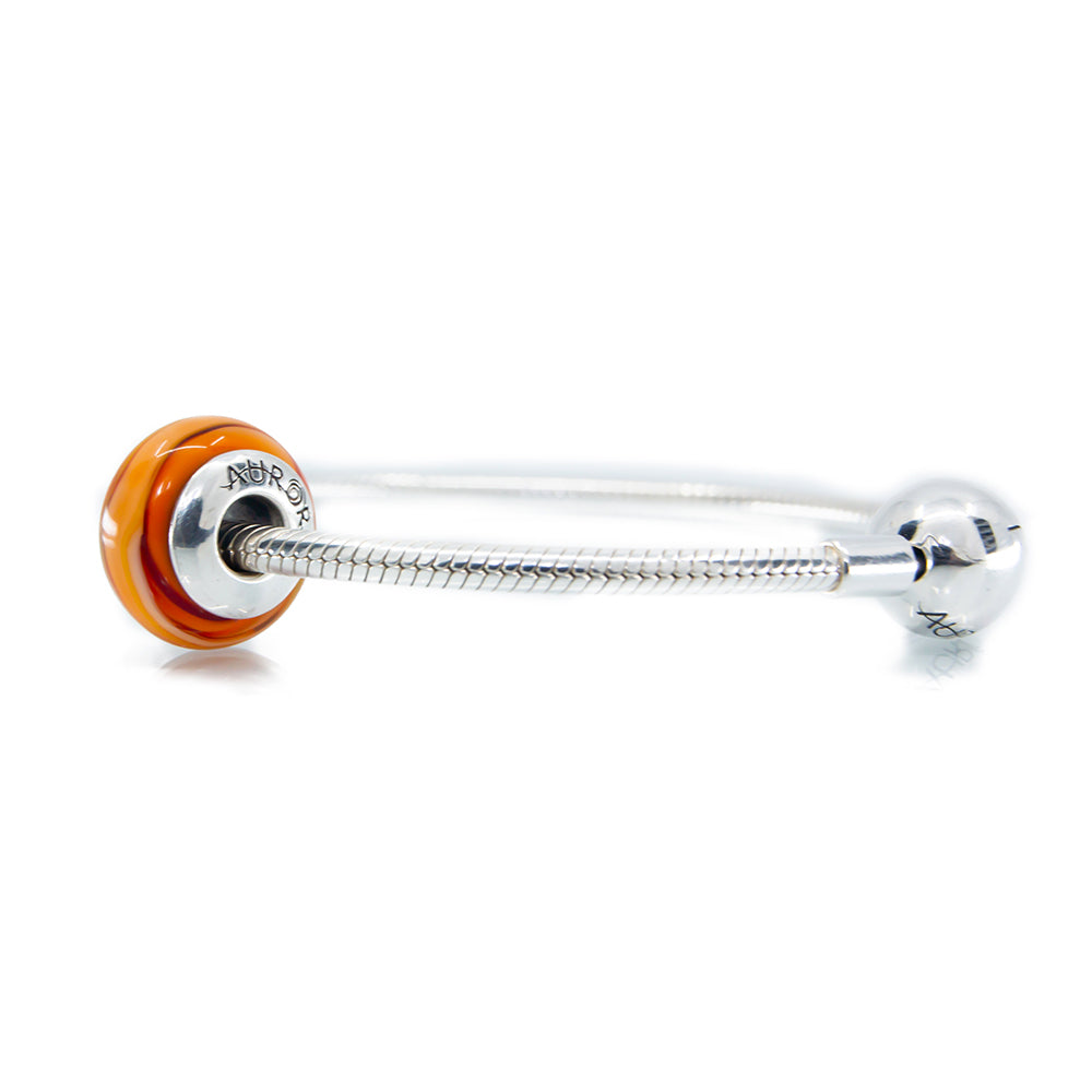 Aurora Charm Autumn Evening Murano Glass Bead brown; orange glass Bead by The Alternative Bead. Your official Aurora Charm Retailer from Germany