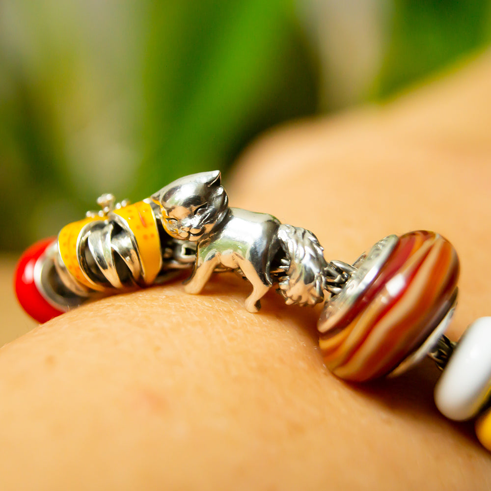 Aurora Charm Autumn Evening Murano Glass Bead brown; orange glass Bead by The Alternative Bead. Your official Aurora Charm Retailer from Germany