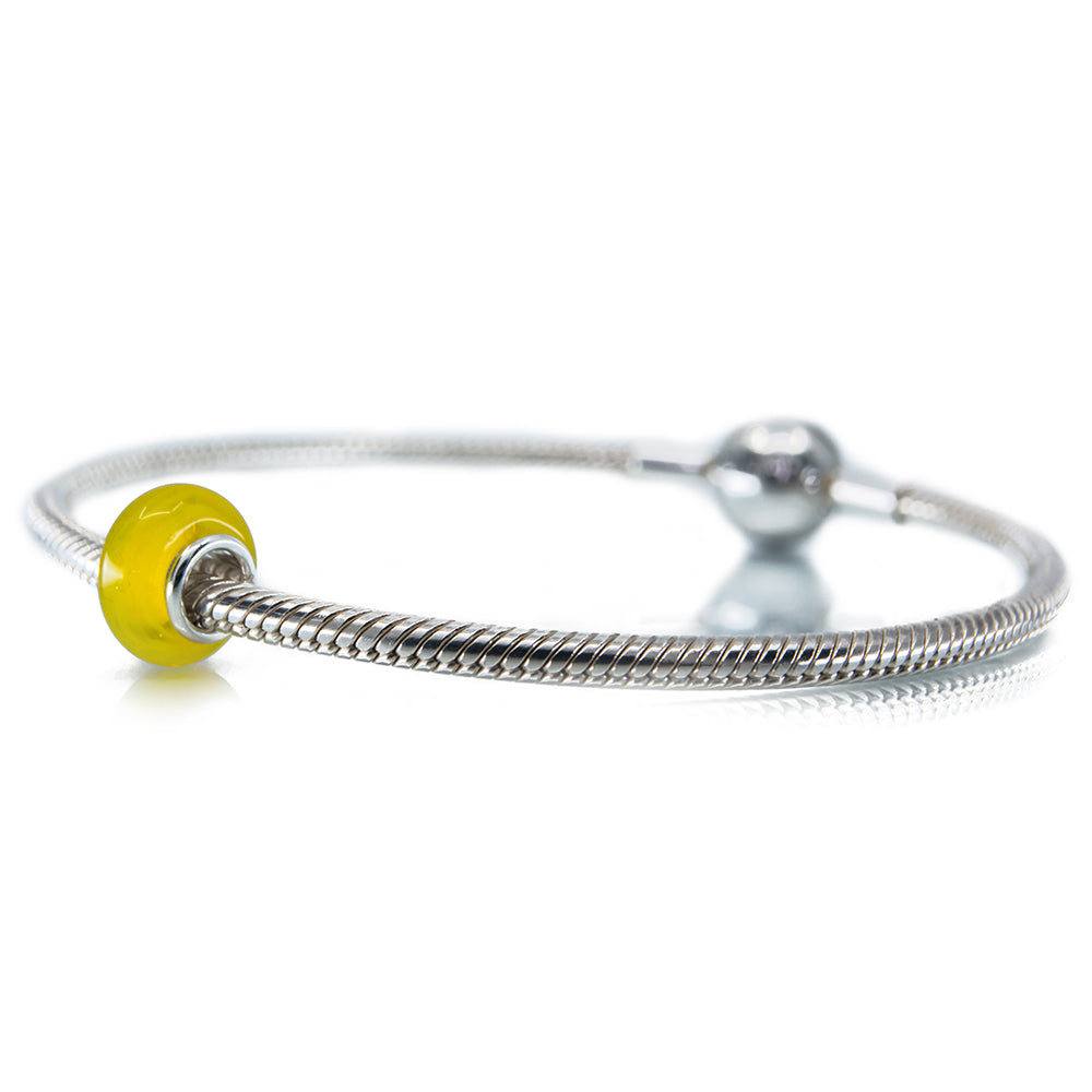 Aurora Charm Autumn Yellow Glass Spacer yellow glass Spacer by The Alternative Bead. Your official Aurora Charm Retailer from Germany