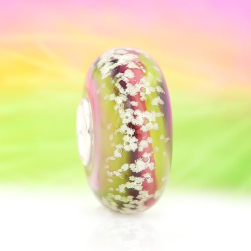 Ogerbeads Bead of the Month September – 2024 green; pink; purple glass Bead by The Alternative Bead. Your official Ogerbeads Retailer from Germany