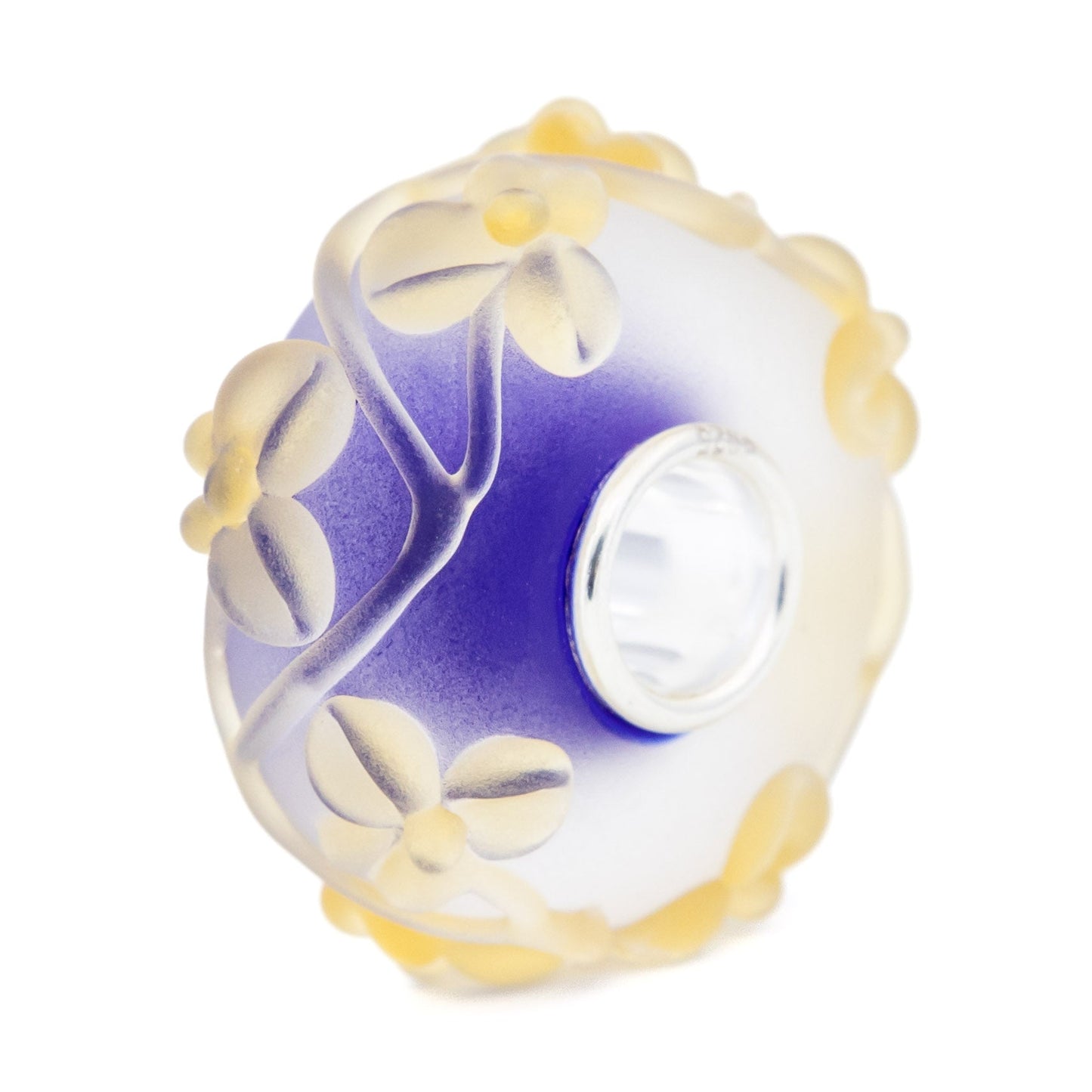 Elfbeads Beige Blue Flowertwig Frost (G220925) glass Bead - The Alternative Bead official German Retailer. Buy 4 get 5 - free DHL Shipping for all orders above 150 ?