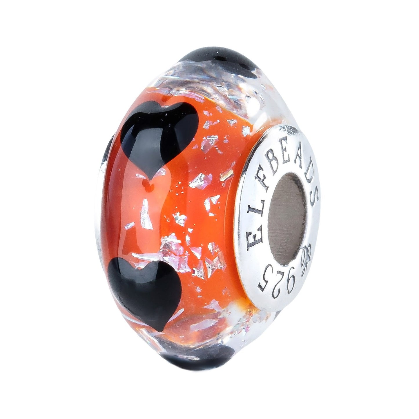 Elfbeads Betty Black Hearts (G230804) glass Charm - The Alternative Bead official German Retailer. Buy 4 get 5 - free DHL Shipping for all orders above 150€