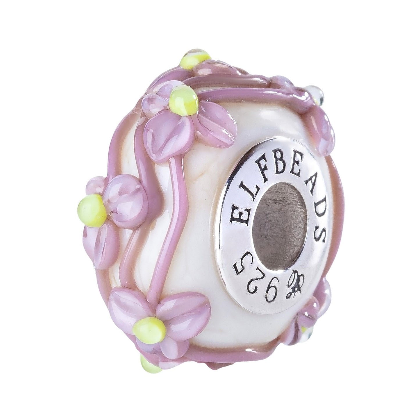 Elfbeads Blackberry Lime Caramel Flowertwig (G230820) glass Charm - The Alternative Bead official German Retailer. Buy 4 get 5 - free DHL Shipping for all orders above 150€