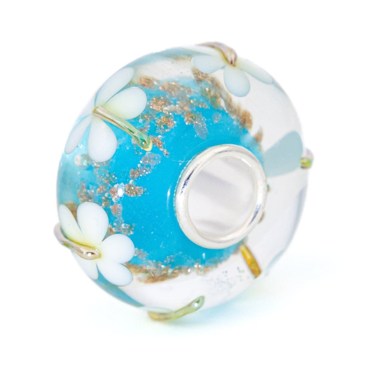 Elfbeads Blue Lagoon Dandelions (G220715) glass Bead - The Alternative Bead official German Retailer. Buy 4 get 5 - free DHL Shipping for all orders above 150 ?