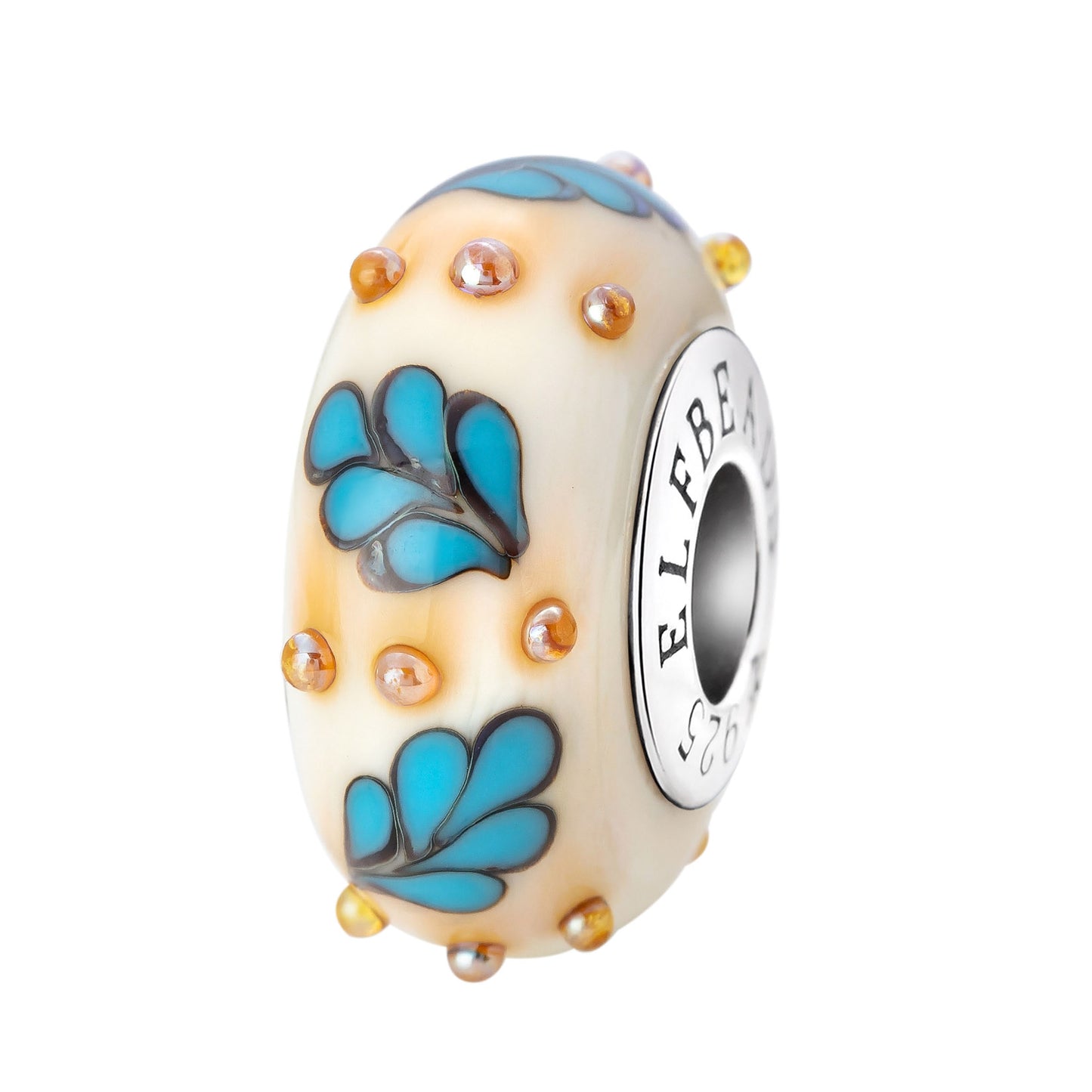 Elfbeads Blueberry Harvest Cream Bead by The Alternative Bead. Your official Elfbeads Retailer from Germany