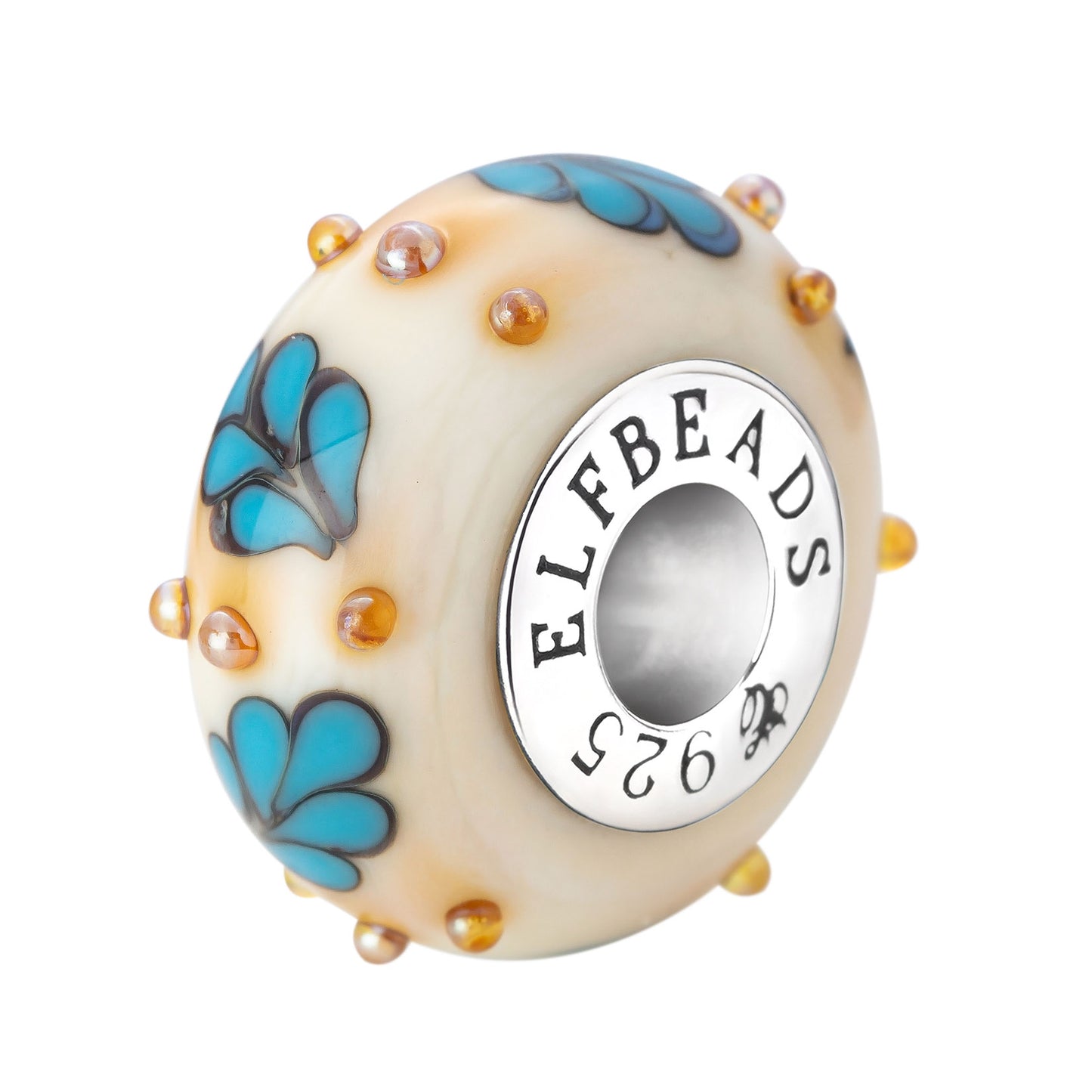 Elfbeads Blueberry Harvest Cream Bead by The Alternative Bead. Your official Elfbeads Retailer from Germany