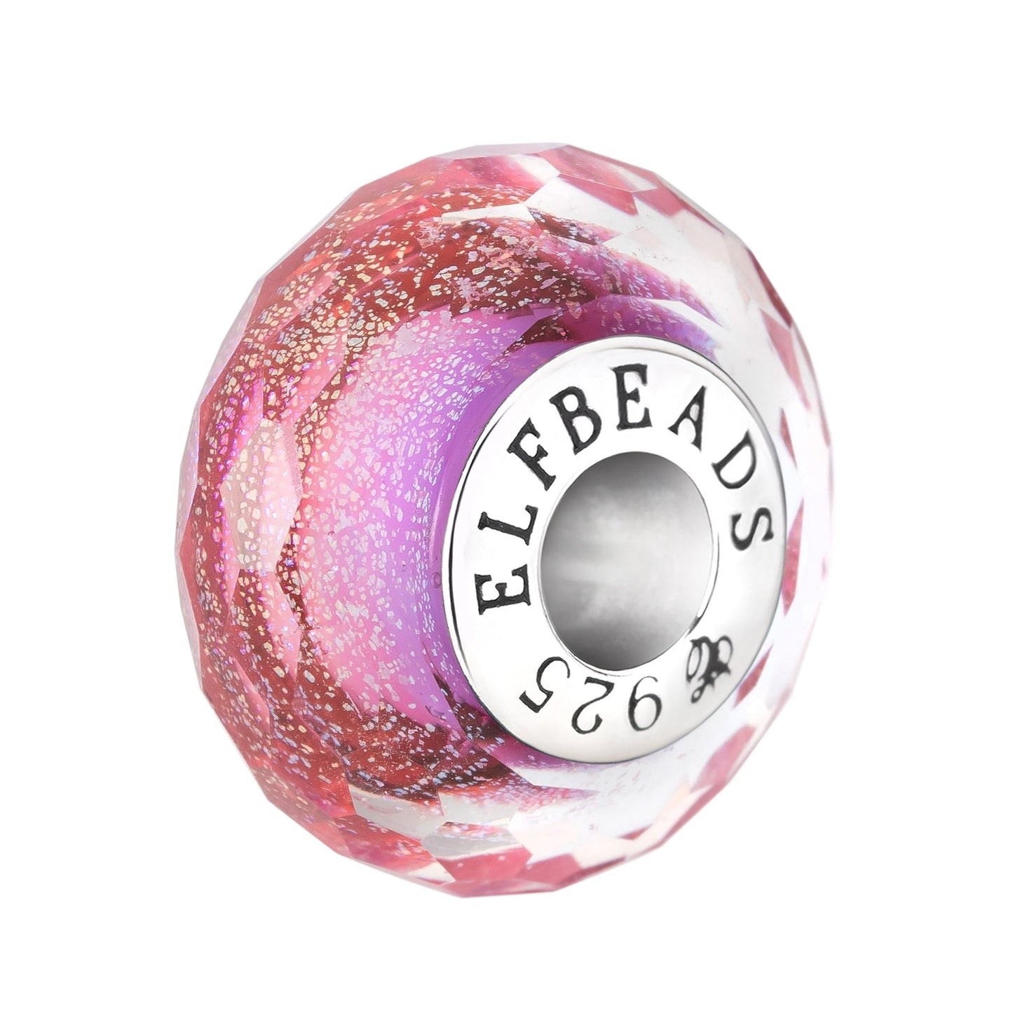 Elfbeads Candy Valentine Fractal (G241213) silver glass Charm - The Alternative Bead official German Retailer. Buy 4 get 5 - free DHL Shipping for all orders above 150€