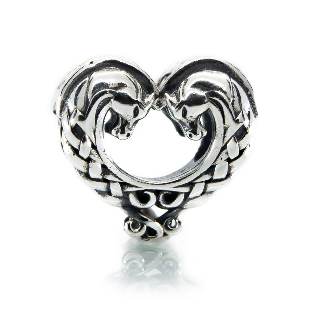 Aurora Charm Heart of The Celtic Horses silver sterling-silver Bead by The Alternative Bead. Your official Aurora Charm Retailer from Germany