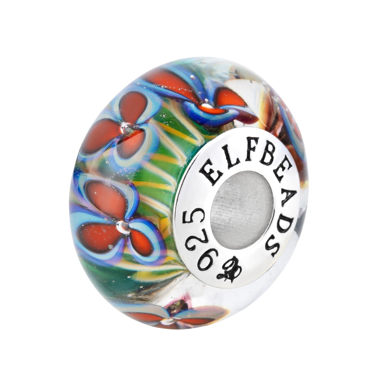 Elfbeads Cerulean Sunset Bloom glass Bead by The Alternative Bead. Your official Elfbeads Retailer from Germany
