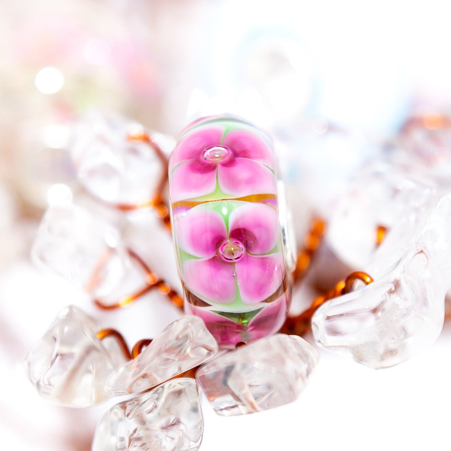 Elfbeads Cherry Blossom (G220103) glass Charm - The Alternative Bead official German Retailer. Buy 4 get 5 - free DHL Shipping for all orders above 150€