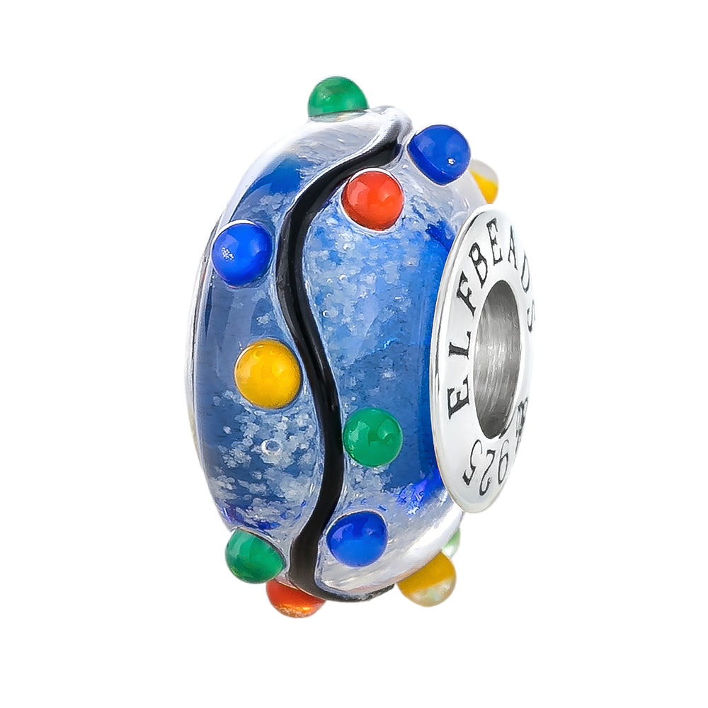 Elfbeads Christmas Lights Starlight Blue glass Bead by The Alternative Bead. Your official Elfbeads Retailer from Germany