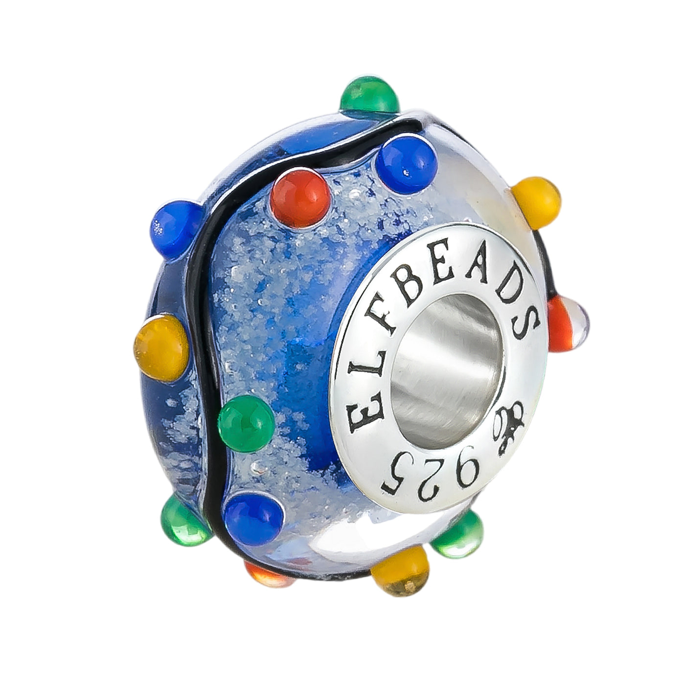 Elfbeads Christmas Lights Starlight Blue glass Bead by The Alternative Bead. Your official Elfbeads Retailer from Germany