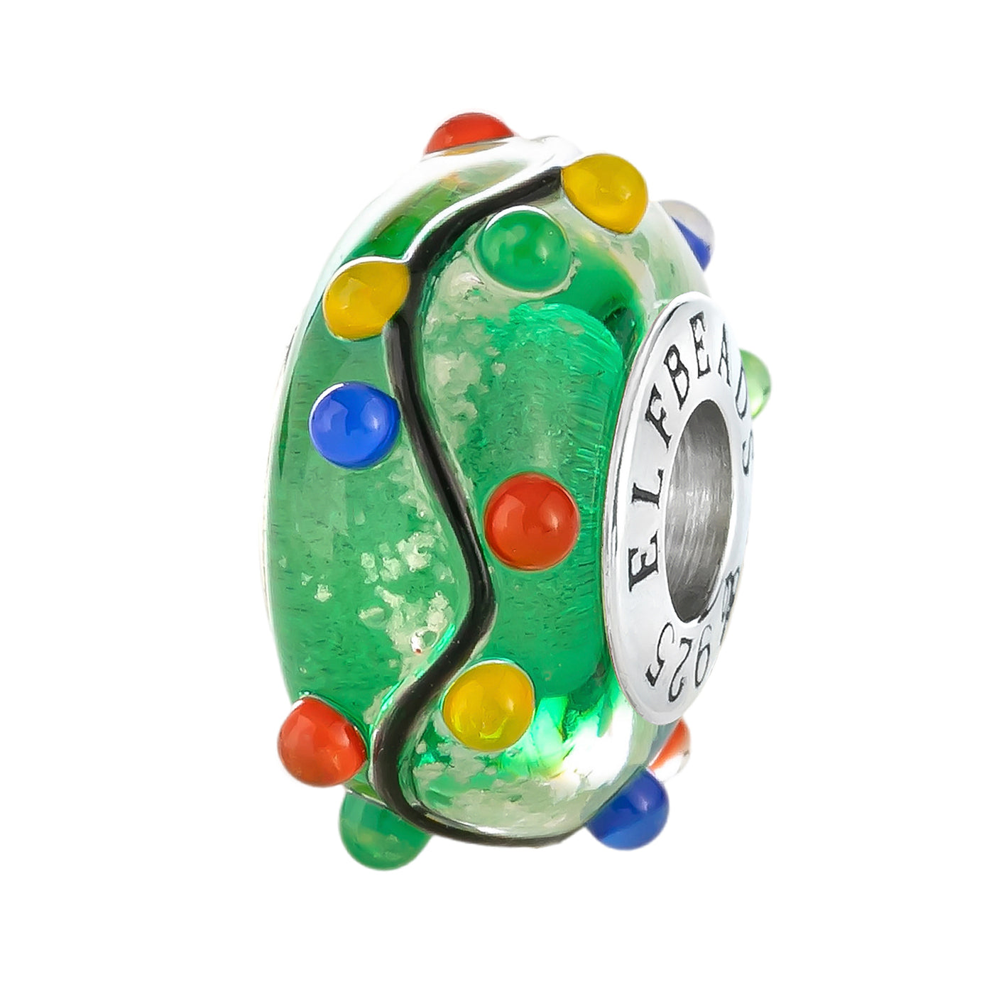 Elfbeads Christmas Lights Starlight Green glass Bead by The Alternative Bead. Your official Elfbeads Retailer from Germany