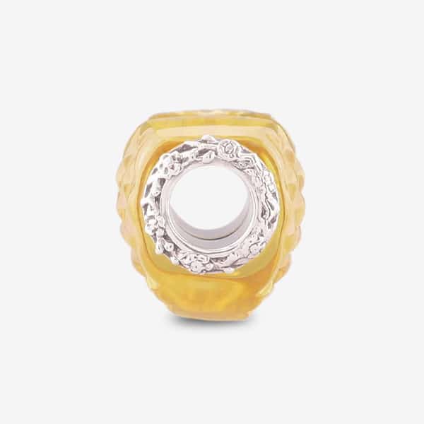 Praan Grace Heart Charm yellow crystal Bead by The Alternative Bead. Your official Praan Retailer from Germany