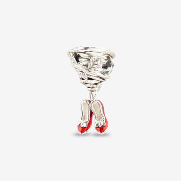 Praan Cyclone Rips Charm silver and red sterling-silver and enamel Bead by The Alternative Bead. Your official Praan Retailer from Germany