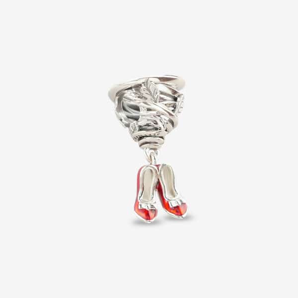 Praan Cyclone Rips Charm silver and red sterling-silver and enamel Bead by The Alternative Bead. Your official Praan Retailer from Germany
