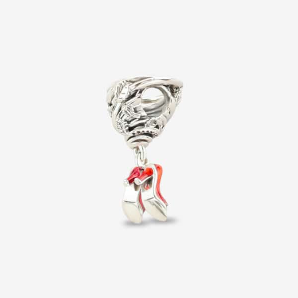 Praan Cyclone Rips Charm silver and red sterling-silver and enamel Bead by The Alternative Bead. Your official Praan Retailer from Germany