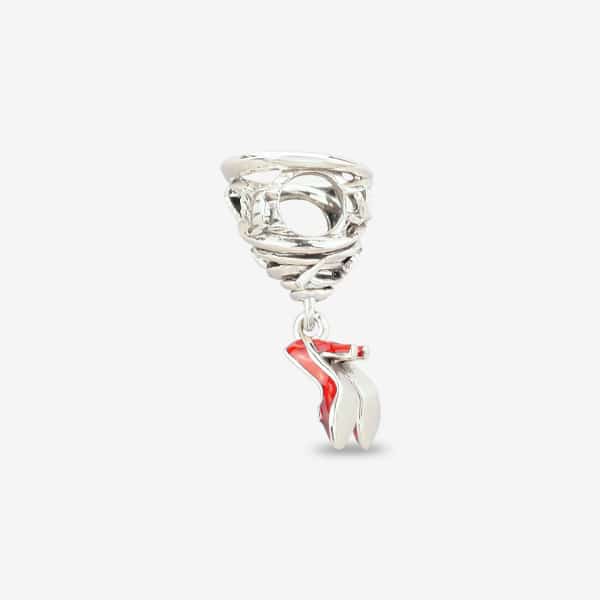 Praan Cyclone Rips Charm silver and red sterling-silver and enamel Bead by The Alternative Bead. Your official Praan Retailer from Germany