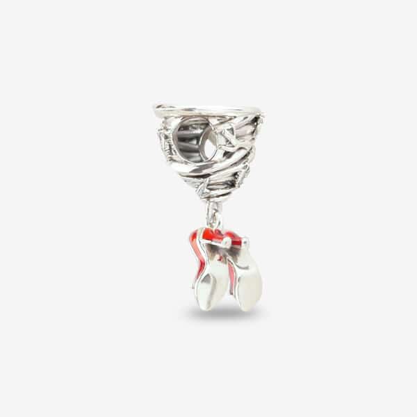 Praan Cyclone Rips Charm silver and red sterling-silver and enamel Bead by The Alternative Bead. Your official Praan Retailer from Germany