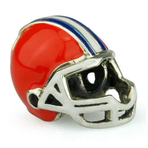 OHM Beads Football Helmet (Retired) (DG-1000) sterling-silver Bead The Alternative Bead