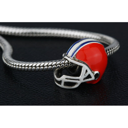 OHM Beads Football Helmet (Retired) (DG-1000) sterling-silver Bead The Alternative Bead