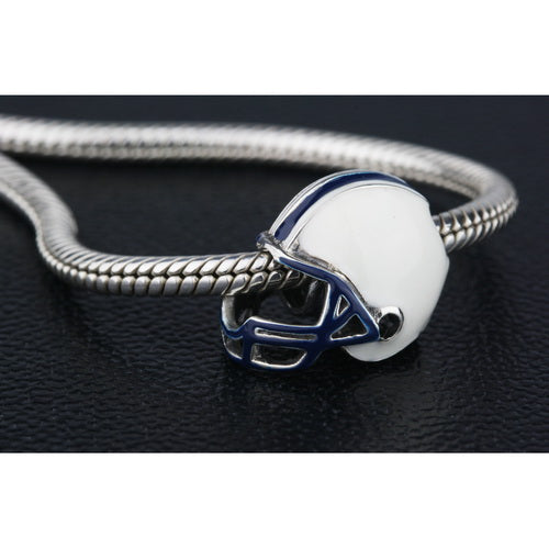 OHM Beads Football Helmet (Retired) (DG-1000) sterling-silver Bead The Alternative Bead