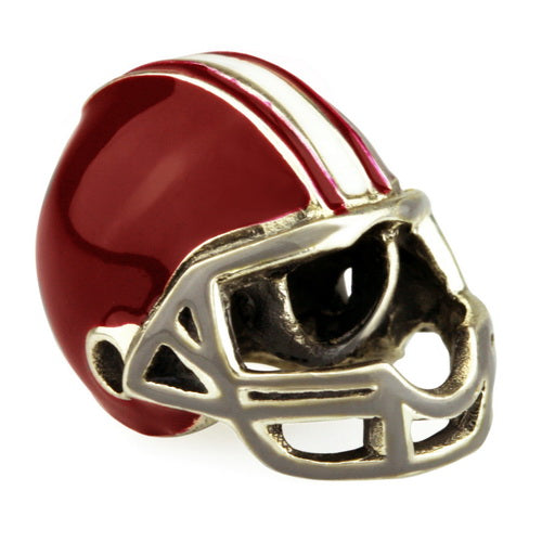 OHM Beads Football Helmet (Retired) (DG-1000) sterling-silver Bead The Alternative Bead