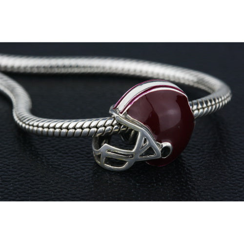 OHM Beads Football Helmet (Retired) (DG-1000) sterling-silver Bead The Alternative Bead